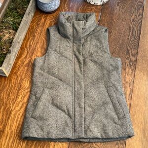 Eileen Fisher Wool blend Tweed Puff Vest sz XS